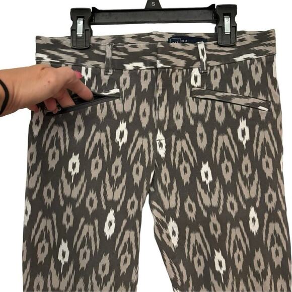 GAP Gray Ikat Print Stretch Skinny Ankle Pants Women’s Size 2R - Picture 5 of 10
